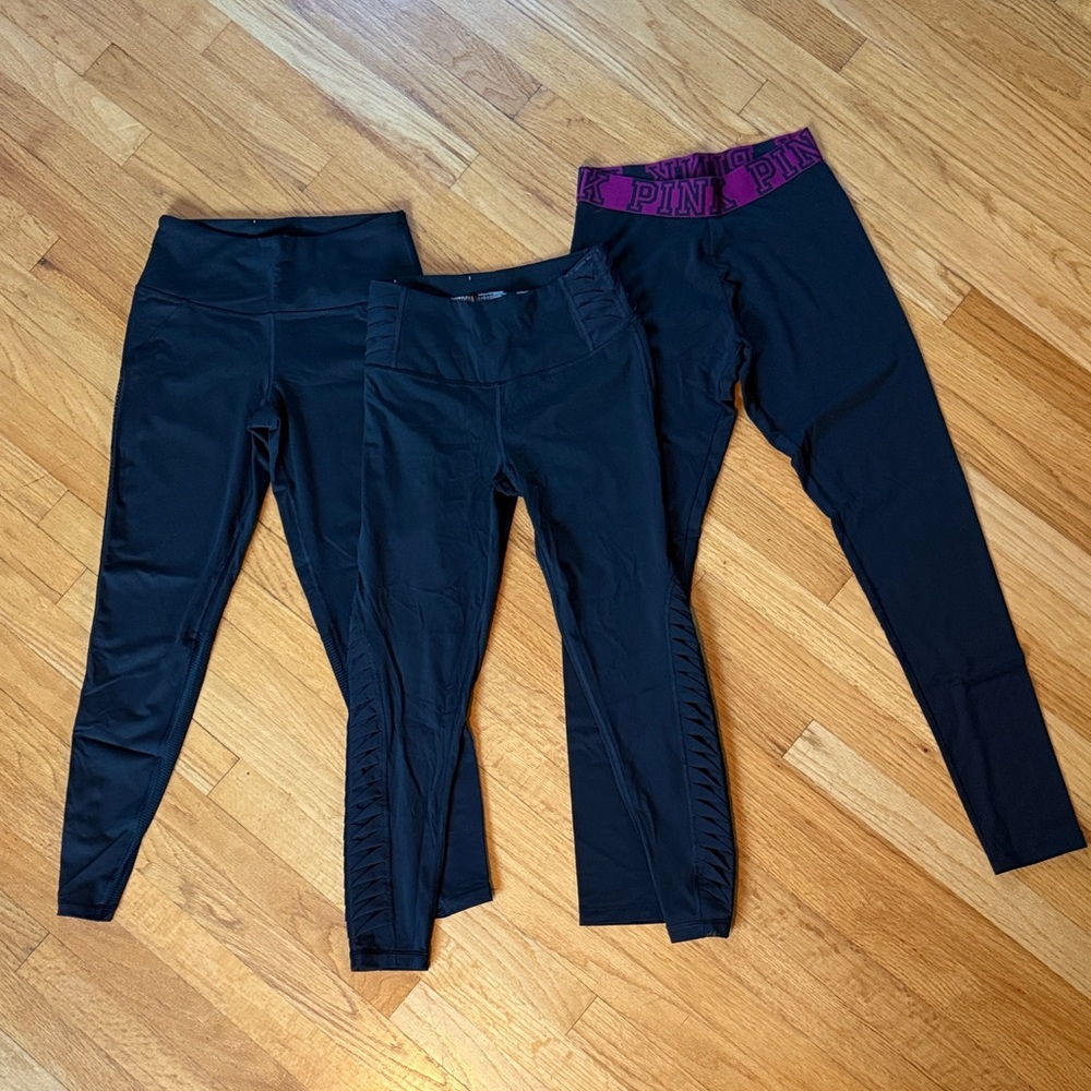 Victoria's Secret / VS PINK Leggings Trio Bundle sz S